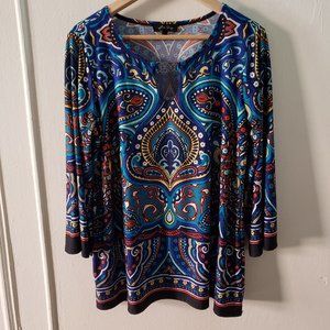Melissa Paige 3/4 Sleeve Blouse, Size XL